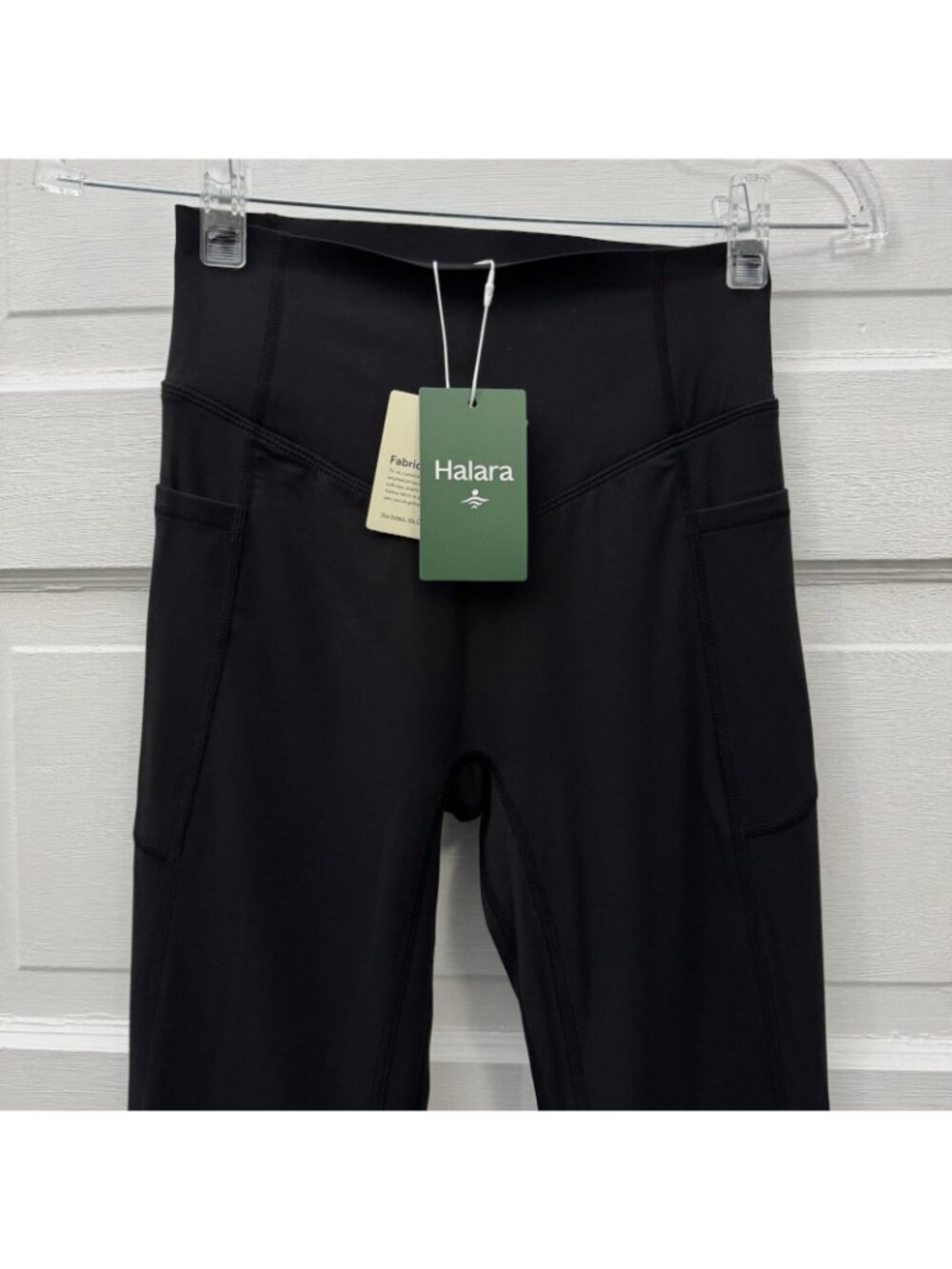 NWT Halara UltraSculpt Flare Leggings XS Petite Black High Rise Pockets - Picture 3 of 14